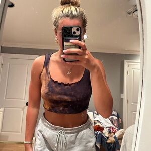 SHEIN Brown and Black Tank Top